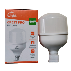 D. Light | Bright Crest Pro LED Lamp 60W| Cool White | B 22| Energy Efficient | Instant On  | Suitable for Large Size room, Outdoor, Halls| 2 Years Warranty