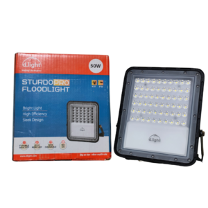 D. Light | LED Sturdo PRO Flood Light 50 Watts | Cool White | IP-66 Waterproof & Dust Proof| Aluminium Die cast | Heat resistant | Zero Mercury | Flexible Bracket | Toughened Clear, Sleek Design, Long Life | Suitable for outdoor use | 2 Years Warranty
